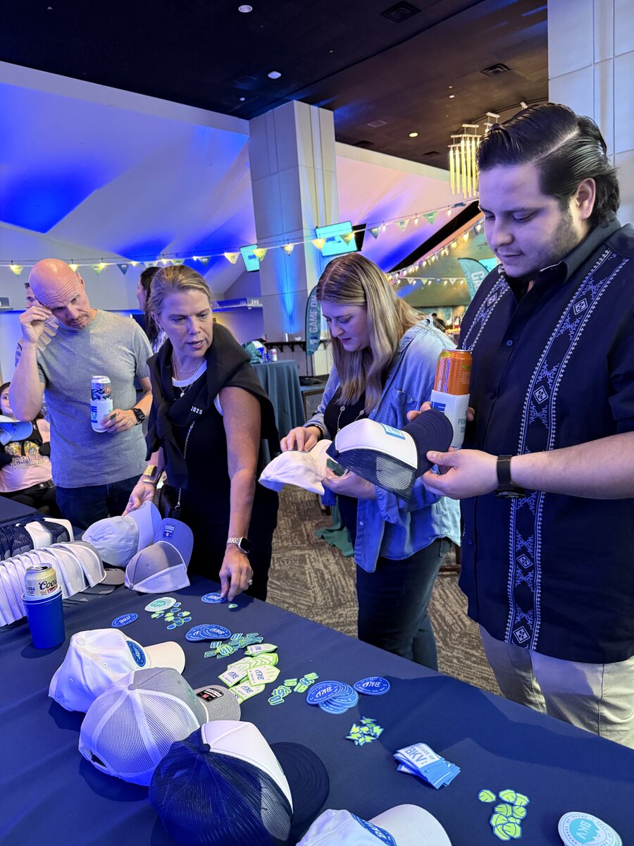 Guests selecting custom pieces at a Sony event activation